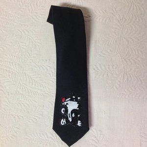 SYLVESTER CAT Novelty Skinny Neck Tie Hand Beaded